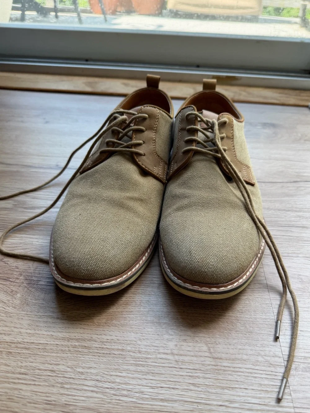 Abound Tan Canvas Derby Oxfords